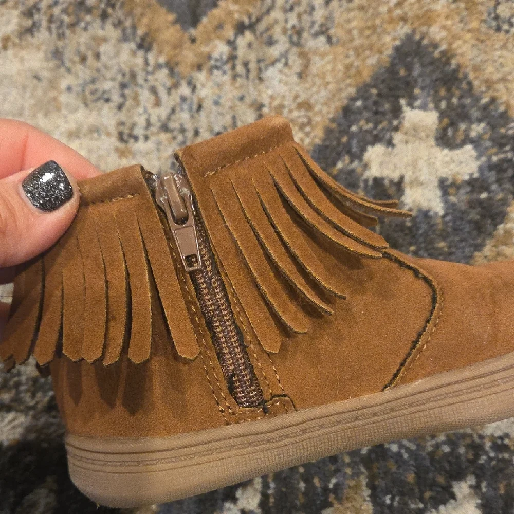 Carter's Tan Fringe Moccasin Bootie